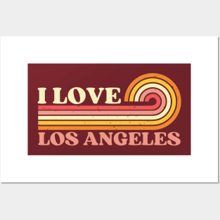 Retro Vintage Sunset I Love Los Angeles USA State Posters and Art